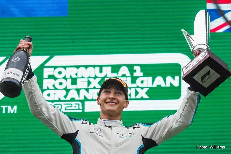 george russell podium