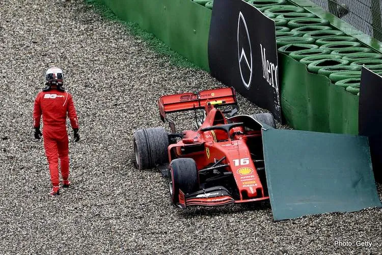 getty leclerc crash 2019 greman grand prix