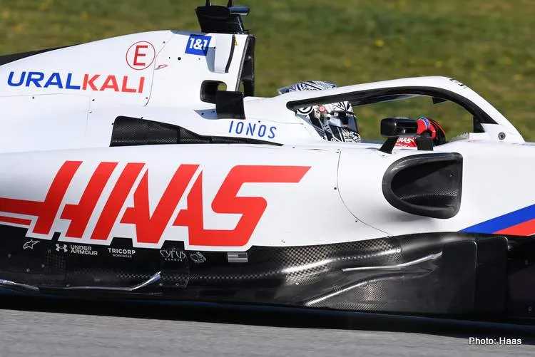 haas vf22 barcelona day2 2022