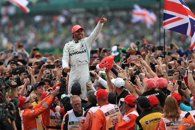 hamilton crowd surfing 2019 british grand prix getty winner 001