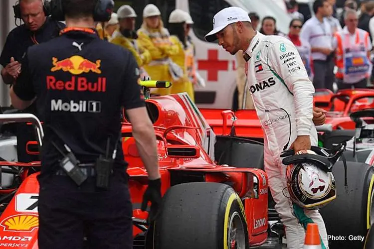 hamilton ferrari look