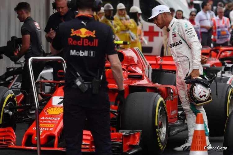 hamilton ferrari look