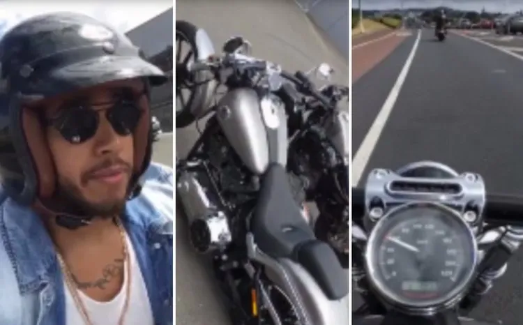 hamilton harley selfie