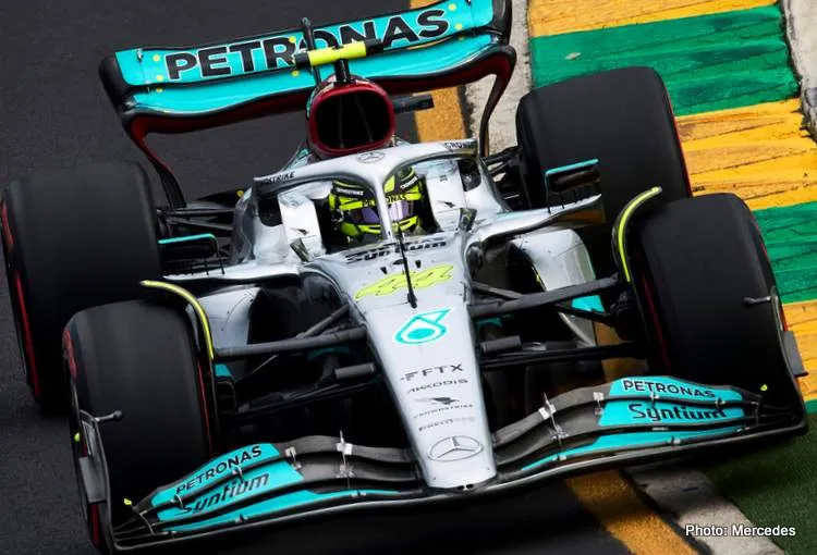hamilton mercedes melbourne qualifying australian grand prix 2022