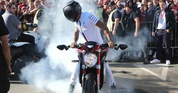 hamilton monza burnout