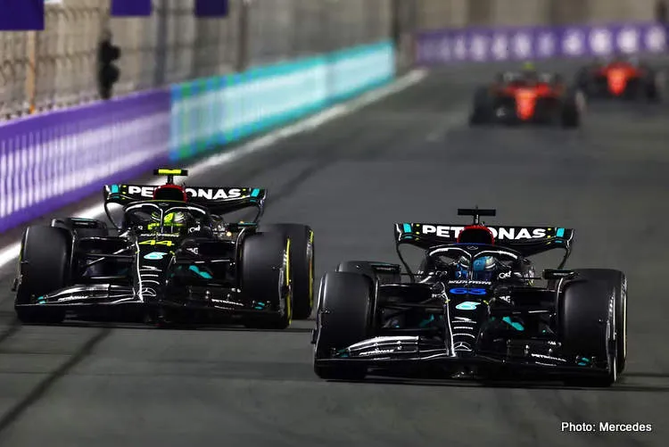 hamilton russell mercedes f1 jeddah