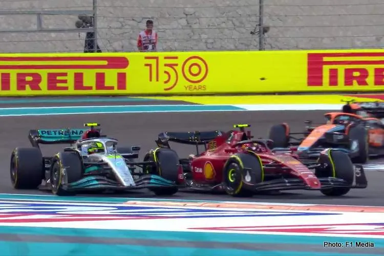 hamilton sainz abu dhabi 2022