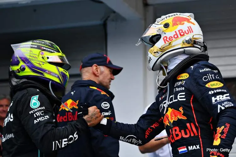 hamilton verstappen hungary 2022