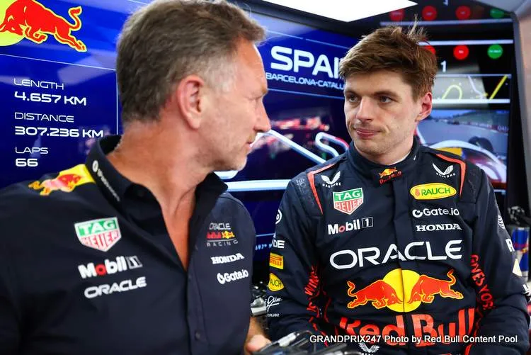 horner verstappen barcelona 2025