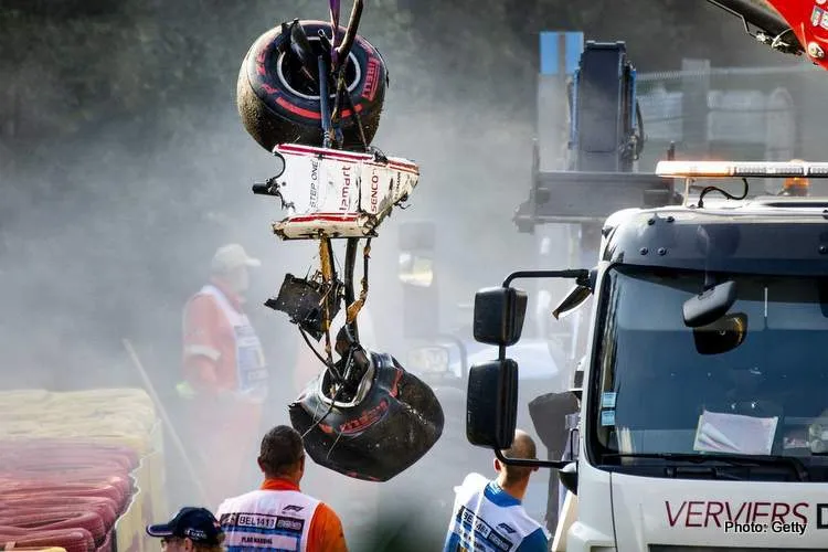 hubert crash wreck spa 2019