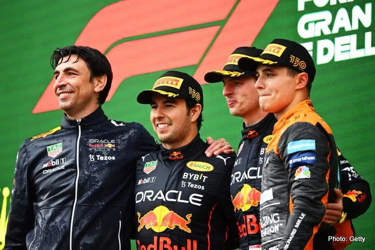 imola podium celebrations