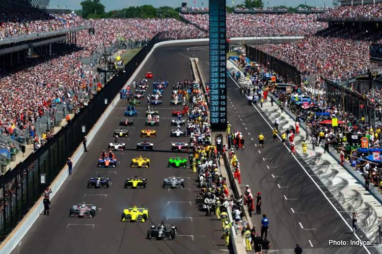 indy 500 start aerial