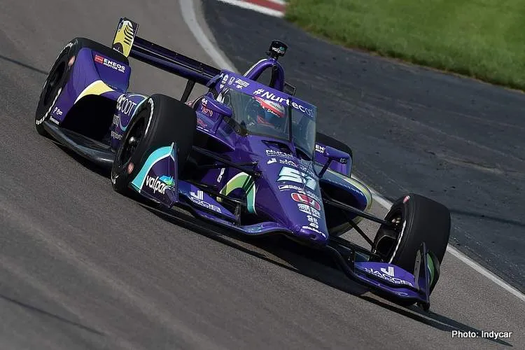 indycar gateway test grosjean oval