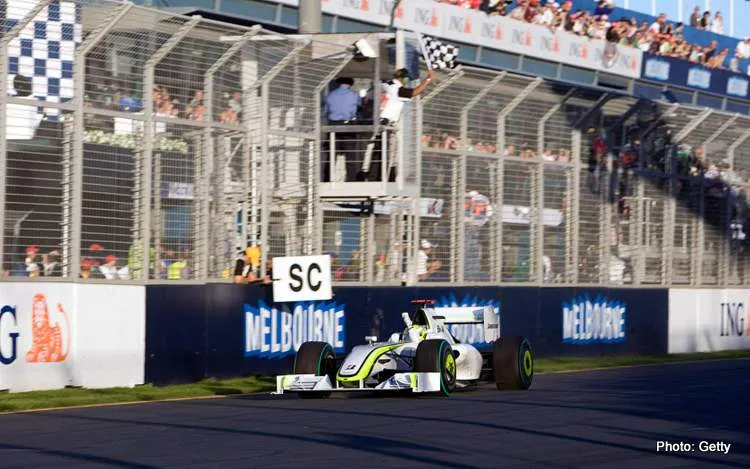 jenson button wins 2009 australian f1 gp brawn gp bgp001