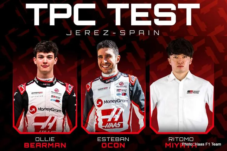 jerez test haas f1 bearman ocon 001