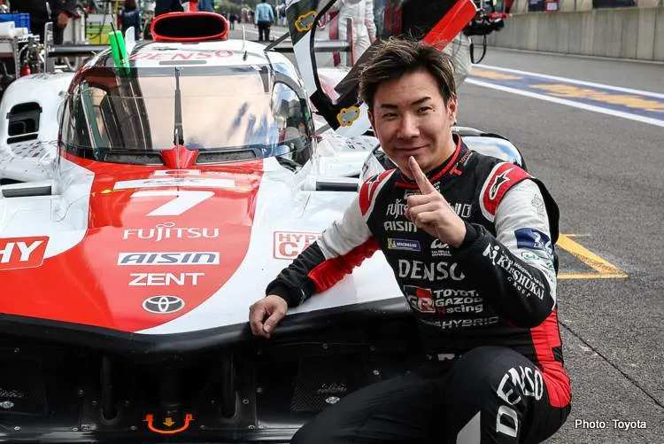 kobayashi on pole for toyota at spa 2023 wec 001