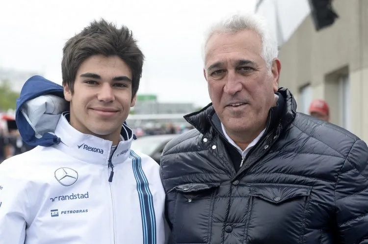 lance stroll and his father lawrence stroll