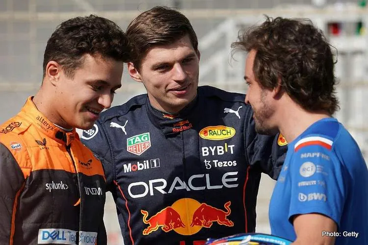 lando norris max verstappen fernando alonso getty
