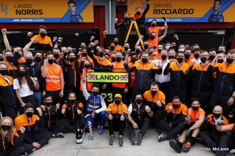 lando norris mclaren team imola third photo pitlane