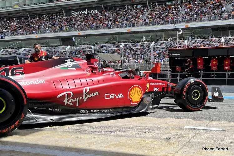 leclerc barcelona fp1 2 2022