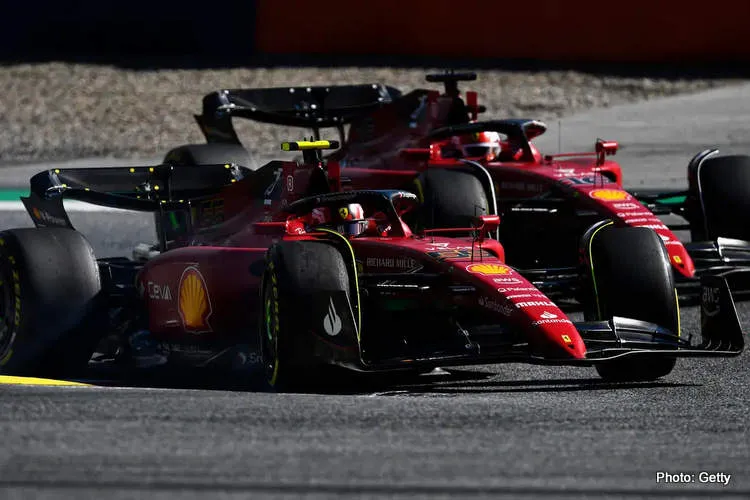 leclerc binotto sainz ferrari austria sprint race