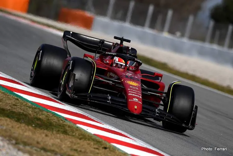 leclerc f1 75 barcelona day2 2022