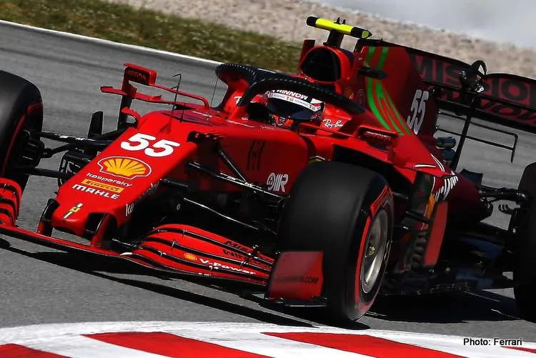 leclerc ferrari barcelona 2021