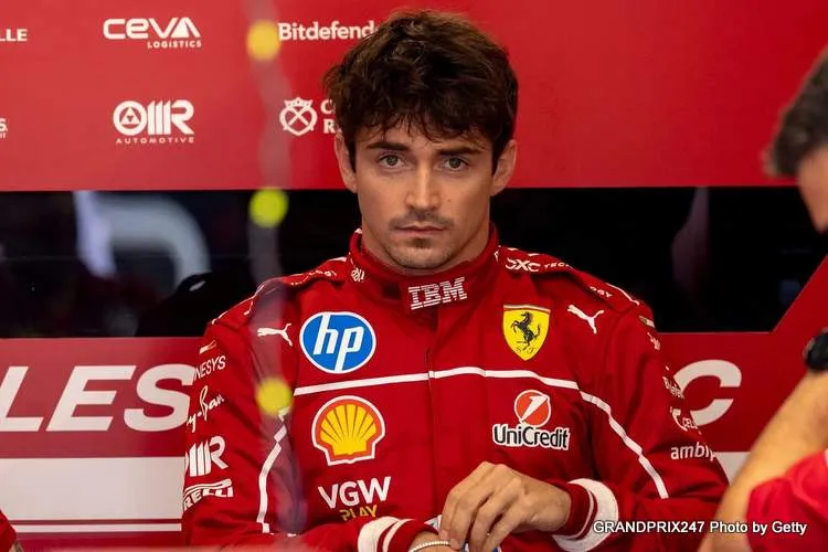 leclerc ferrari garage 2025