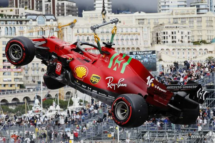 leclerc ferrari monaco crash villeneuve blames him
