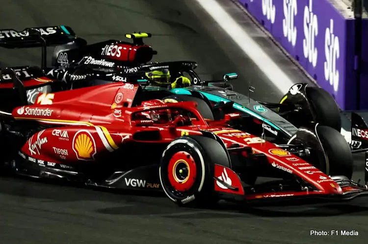 leclerc hamilton jeddah f1 ferrari mercedes
