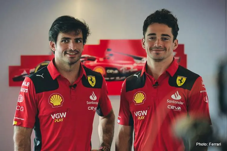 leclerc sainz f1 ferrari