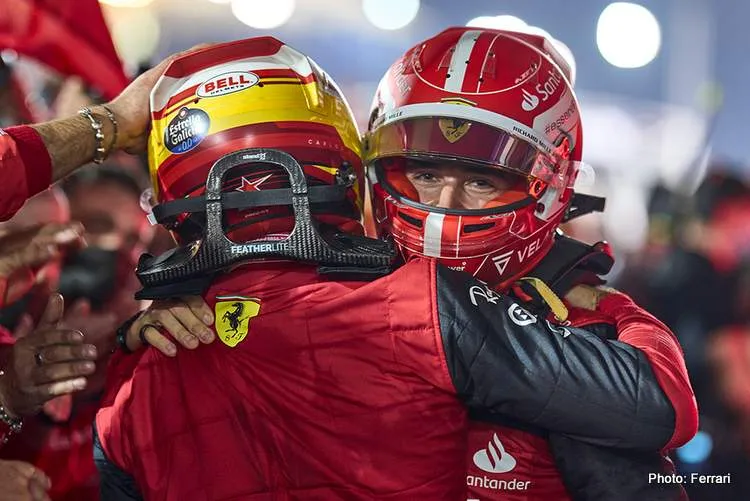 leclerc sainz ferrari 2022 bahrain gp f1