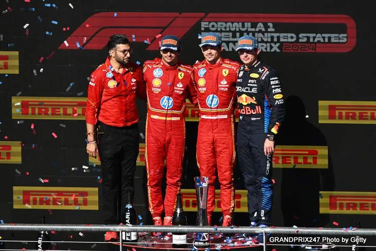 leclerc sainz verstappen austin 2024