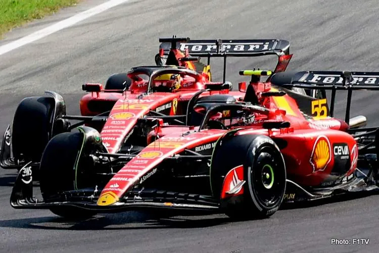 leclerc vs sainz ferrari italian gp f1 monza