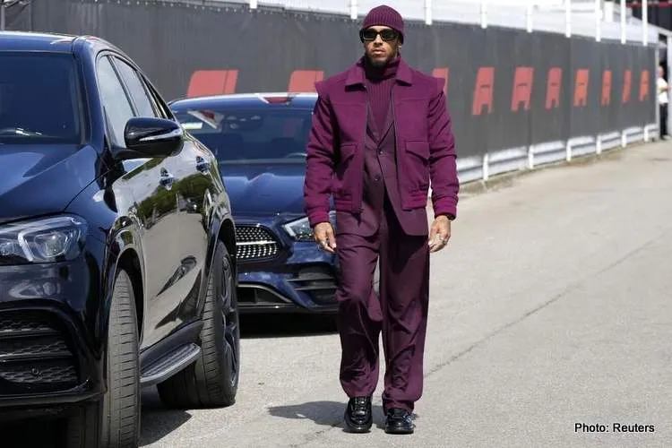 lewis hamilton arrives at italian gp monza f1