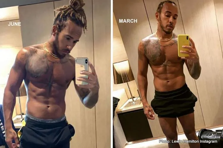 lewis hamilton fit healthy selfie