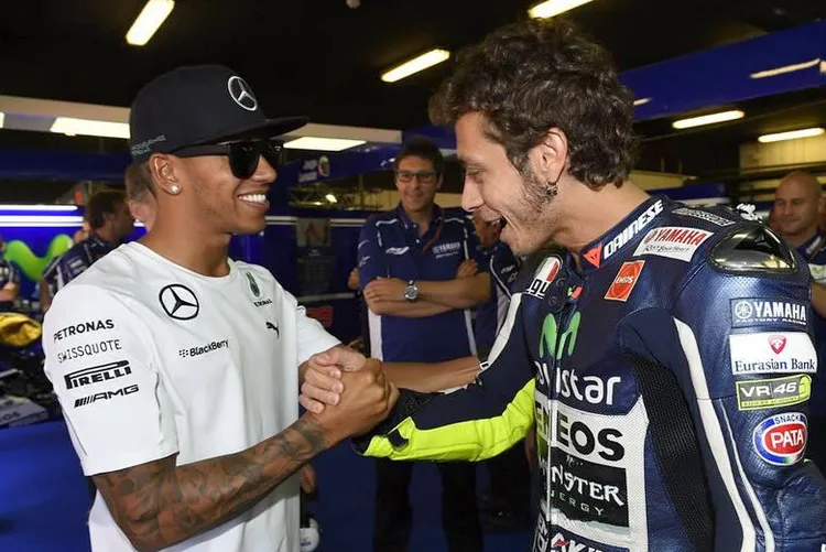 lewis hamilton valentino rossi