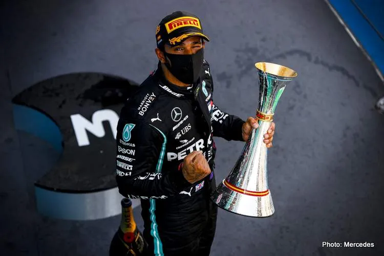 lewis hamilton winner spain 2020