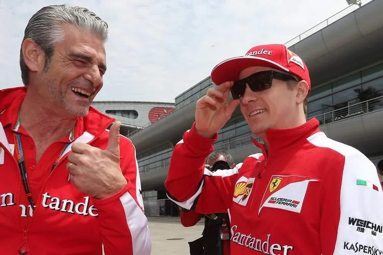 maurizio arrivabene kimi raikkonen 2015