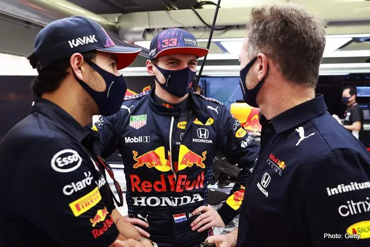max verstapopen bahrain testing 2021 red bull horner