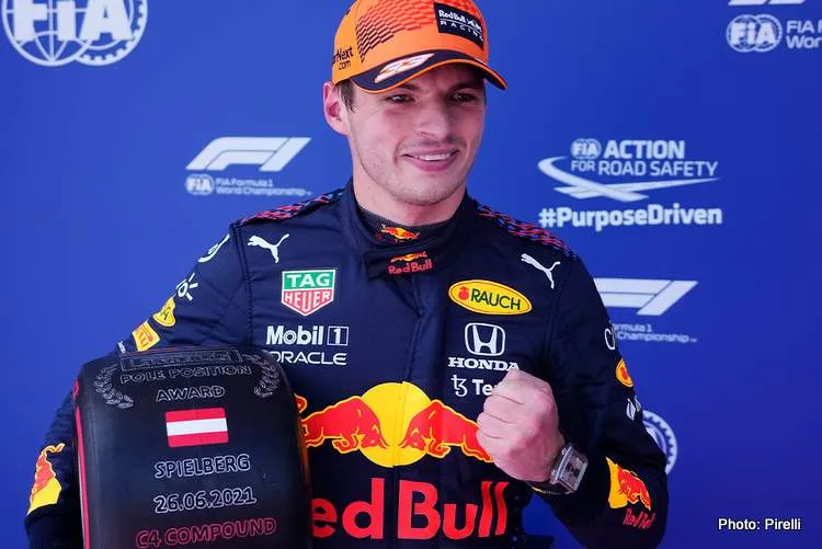 max verstappen pole position austrian grand prix red bull ring