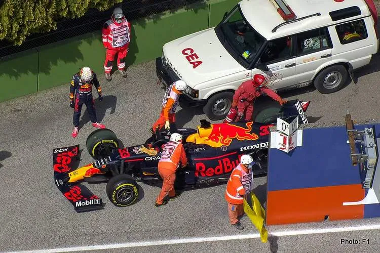 max verstappen red bull stopped imola
