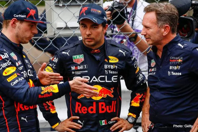 max verstappen sergio perez red bull talk monaco 2022 horner