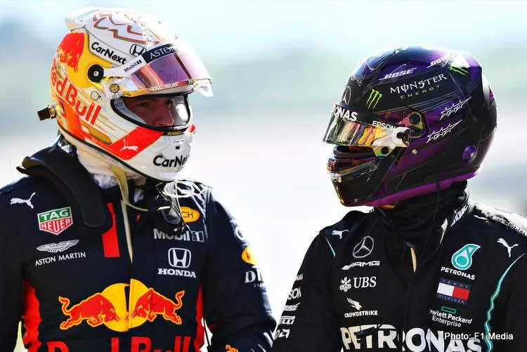 max verstappen with lewis hamilton