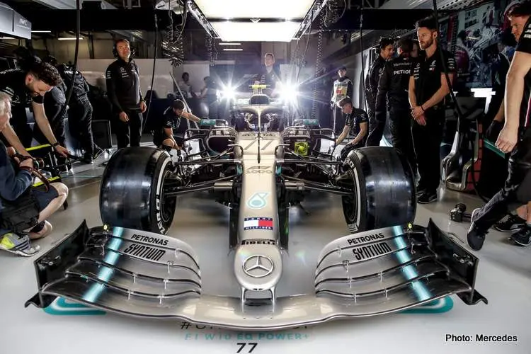 mercedes illegal front wing