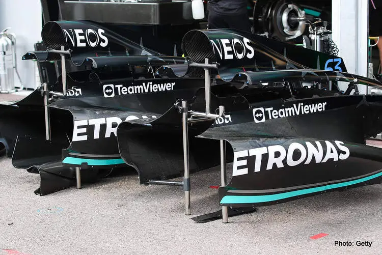 mercedes new sidepods monaco f1 2023