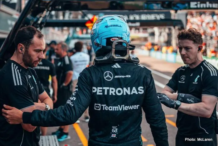 mercedes russell f1 qualifying monaco