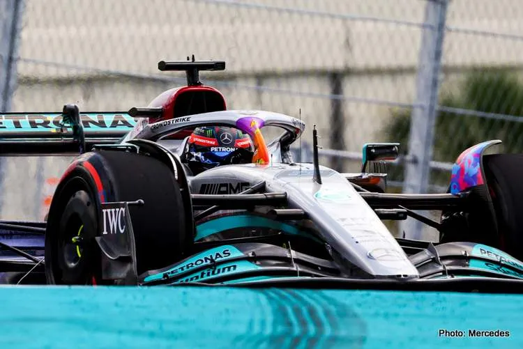 miami gp fp2 geroge russell quickest