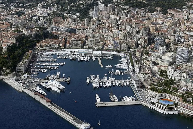 monaco aerial f1 track