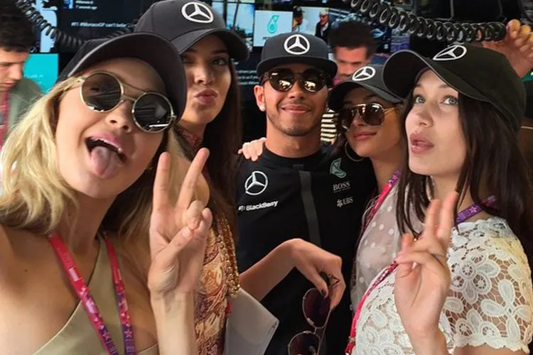 monaco gigi hadid lewis hamilton